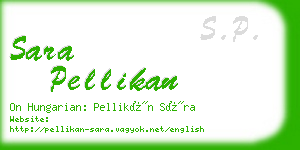 sara pellikan business card